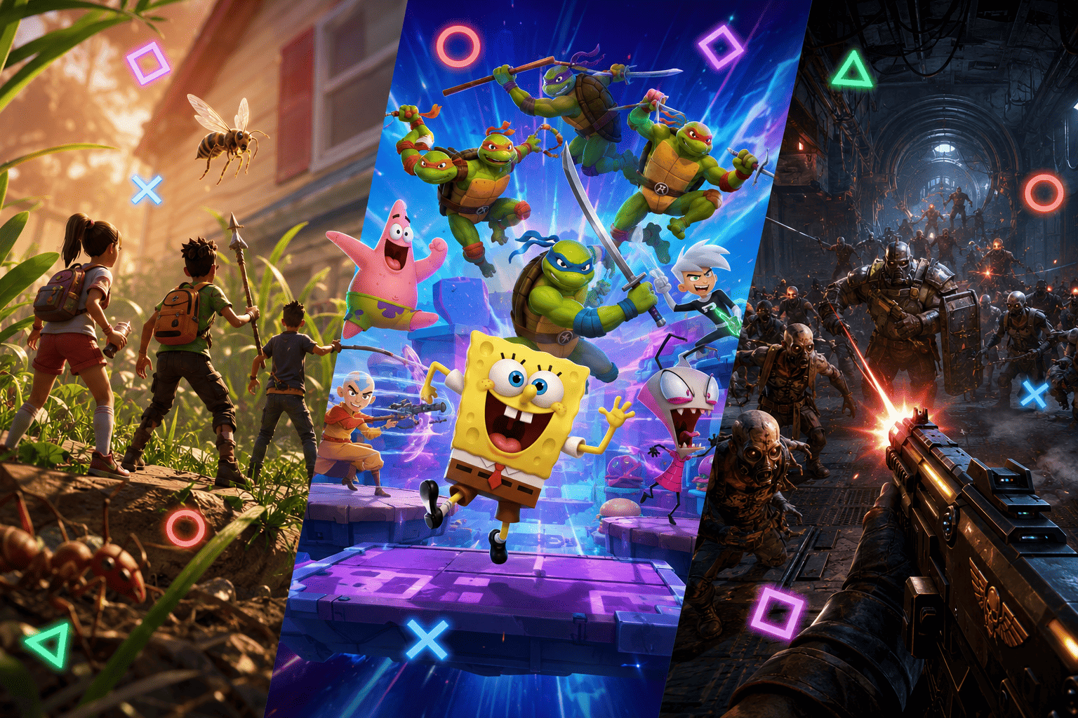 PS Plus juin 2026 : Grounded, Darktide et un brawler Nickelodeon, l’offre qui brouille les pistes