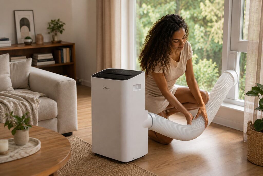Midea 12 000 BTU Réversible : le climatiseur mobile puissant et polyvalent