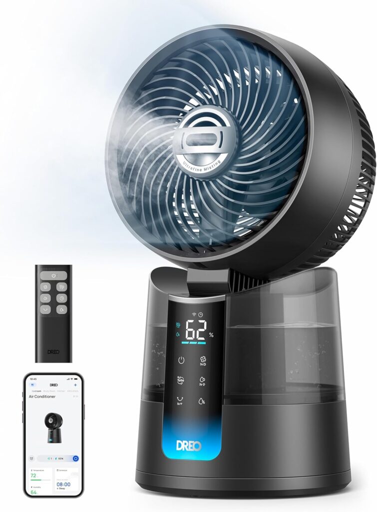 Le meilleur ventilateur de table : ventilateur Dreo TurboCool Misting Fan 516S