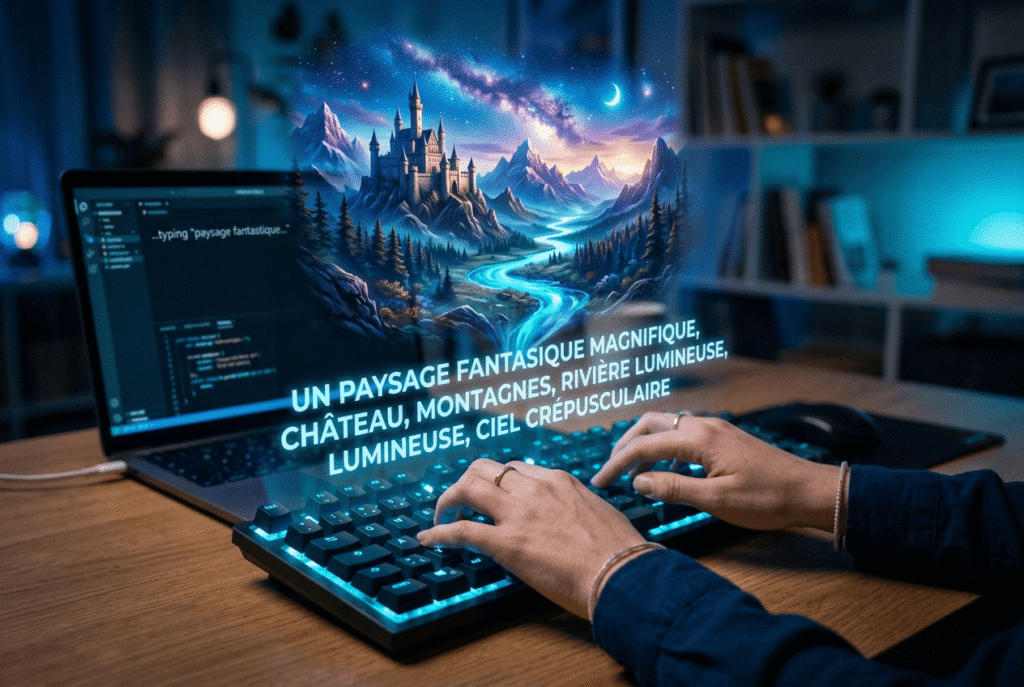 Uénérateur d'image IA gratuit en action : transformation de textes en images