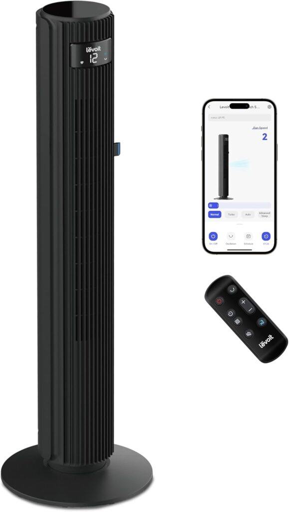 Le meilleur ventilateur colonne : ventilateur Levoit Wi-Fi F422S