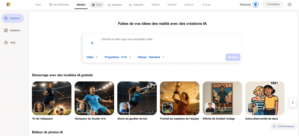 Sora 2 (via Bing Video Creator) : le générateur de vidéo IA gratuit le plus accessible au grand public