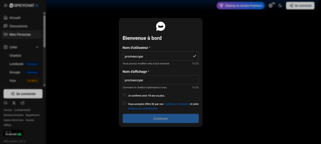 Test de SpicyChat : Bienvenue à bord