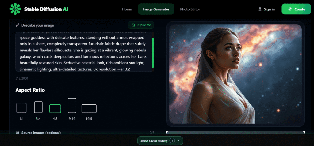 Test de Stable Diffusion : un générateur d'image ia sans censure gratuit