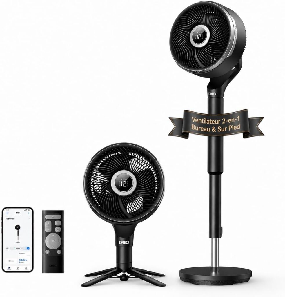 DREO TurboPoly 765S : le ventilateur de table connecté et polyvalent