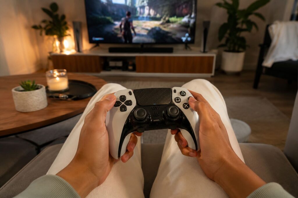 Manette PS5 DualSense Edge en jeu