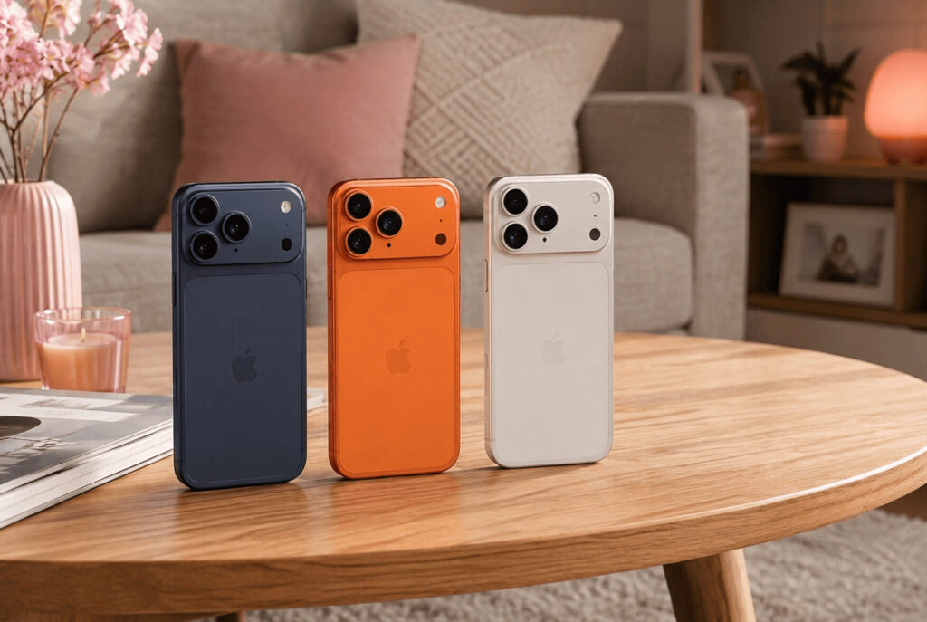 Les trois couleurs disponibles pour l'iPhone 17 Pro Max