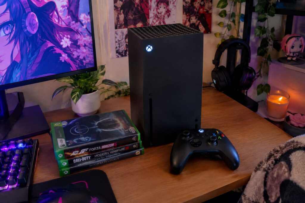 Mon setup gaming dans ma chambre avec comme star la Xbox Series X