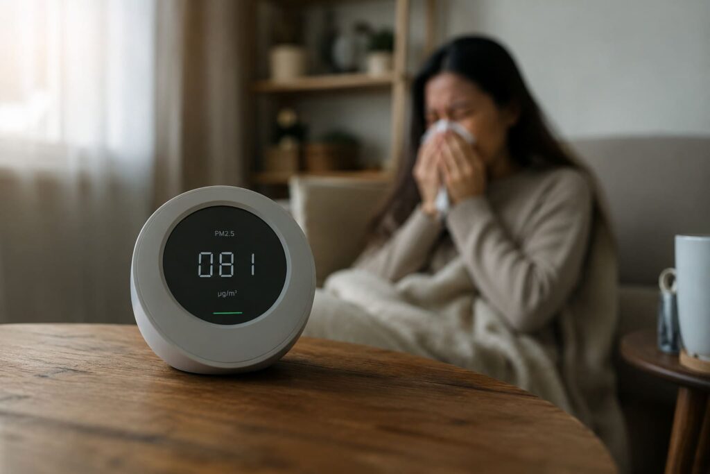 Illustration : pourquoi installer un purificateur d'air chez soi